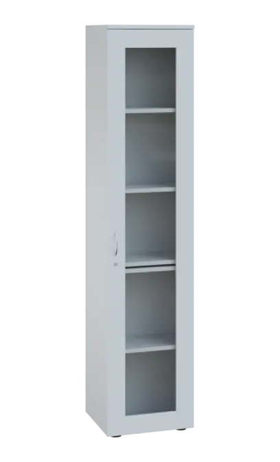 LE - 41 skříň léková prosklená, pravá, bílá